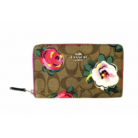 SMALL WALLET KHAKI FLOWER